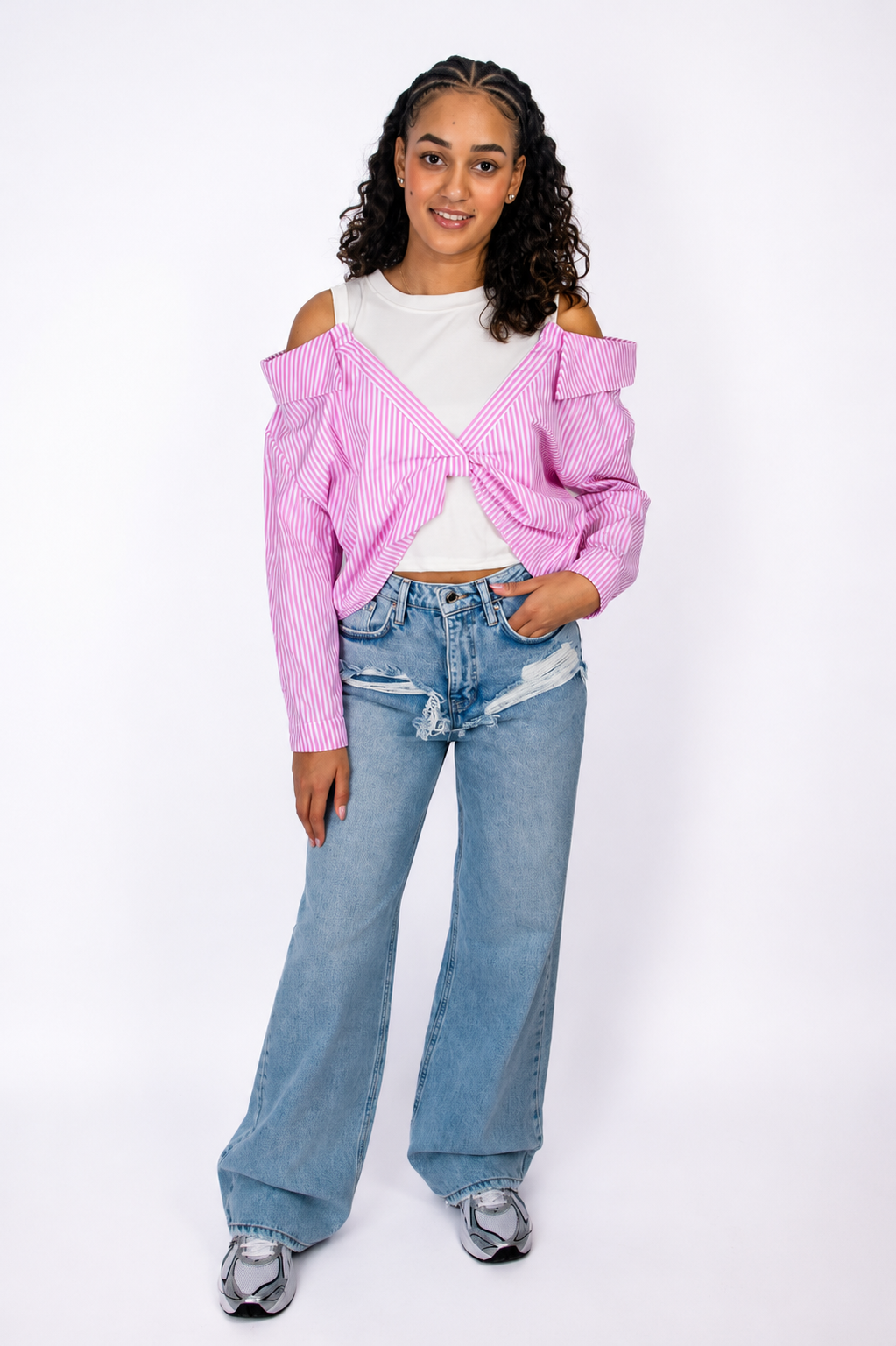 Aveline Layer Blouse – Pink