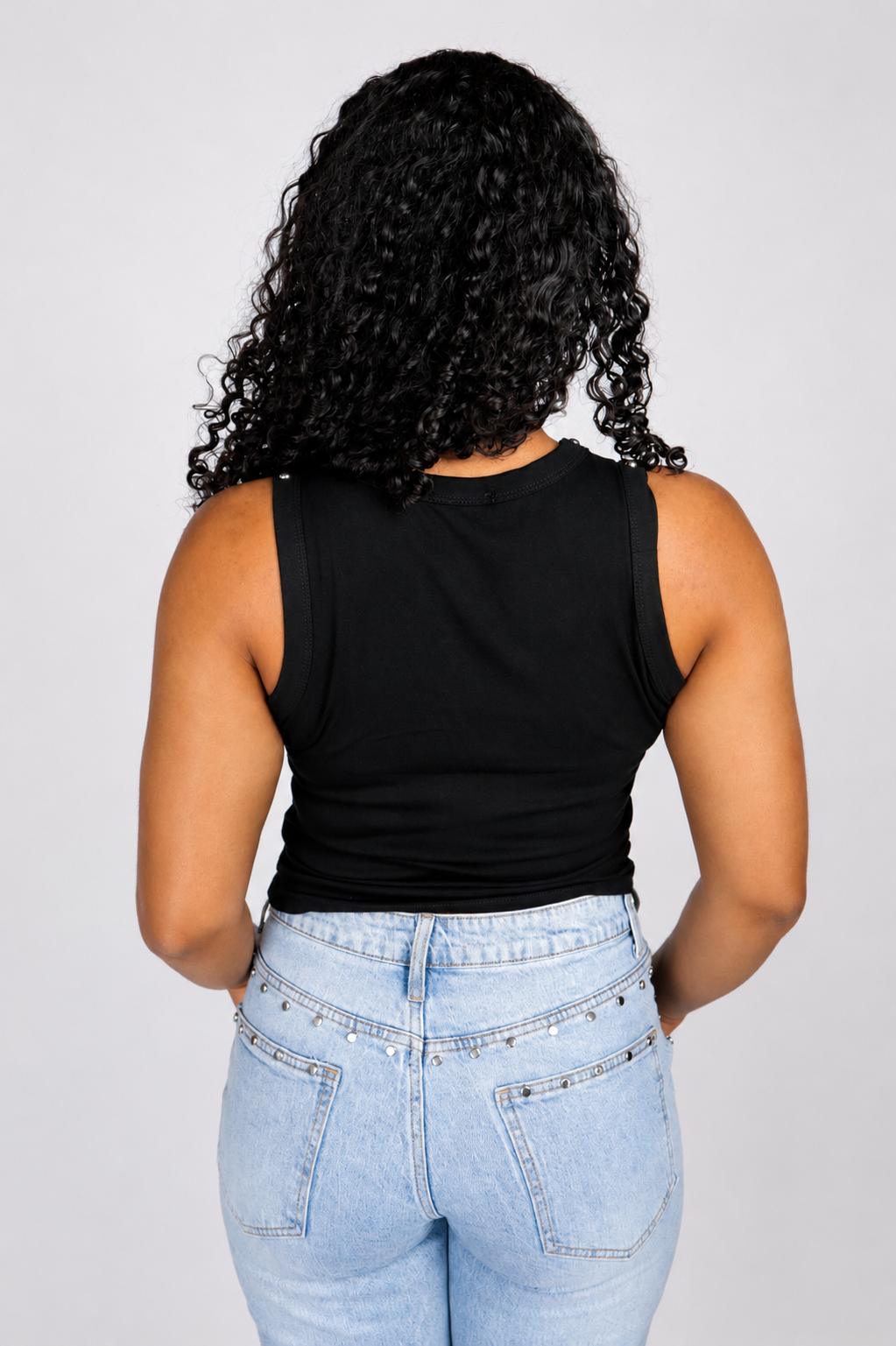 Stud Tanktop Zwart