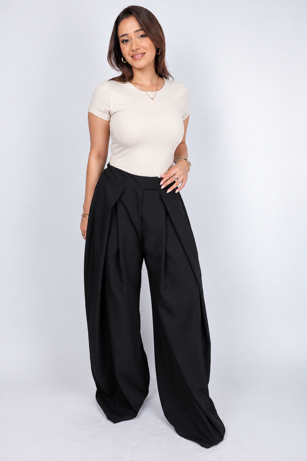 Draped Trousers – Zwart