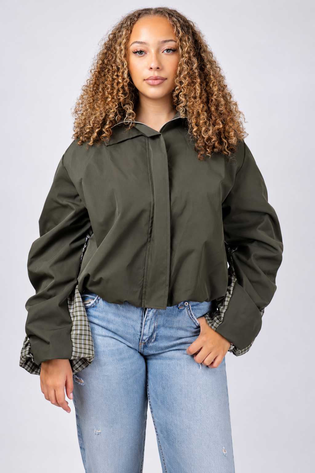 Olive Luxe Oversized Jacket