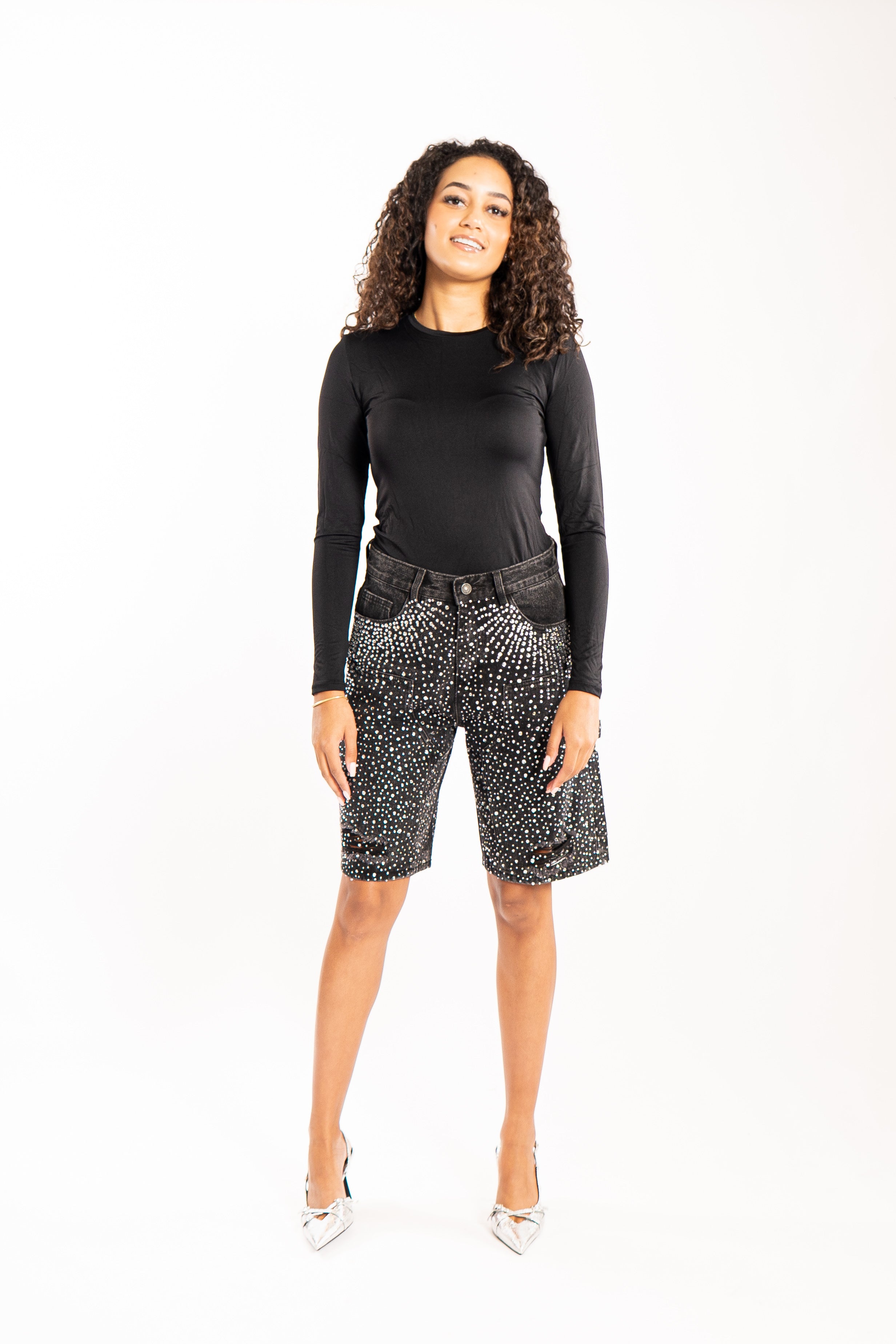 Elite Diamond Bermuda Zwart