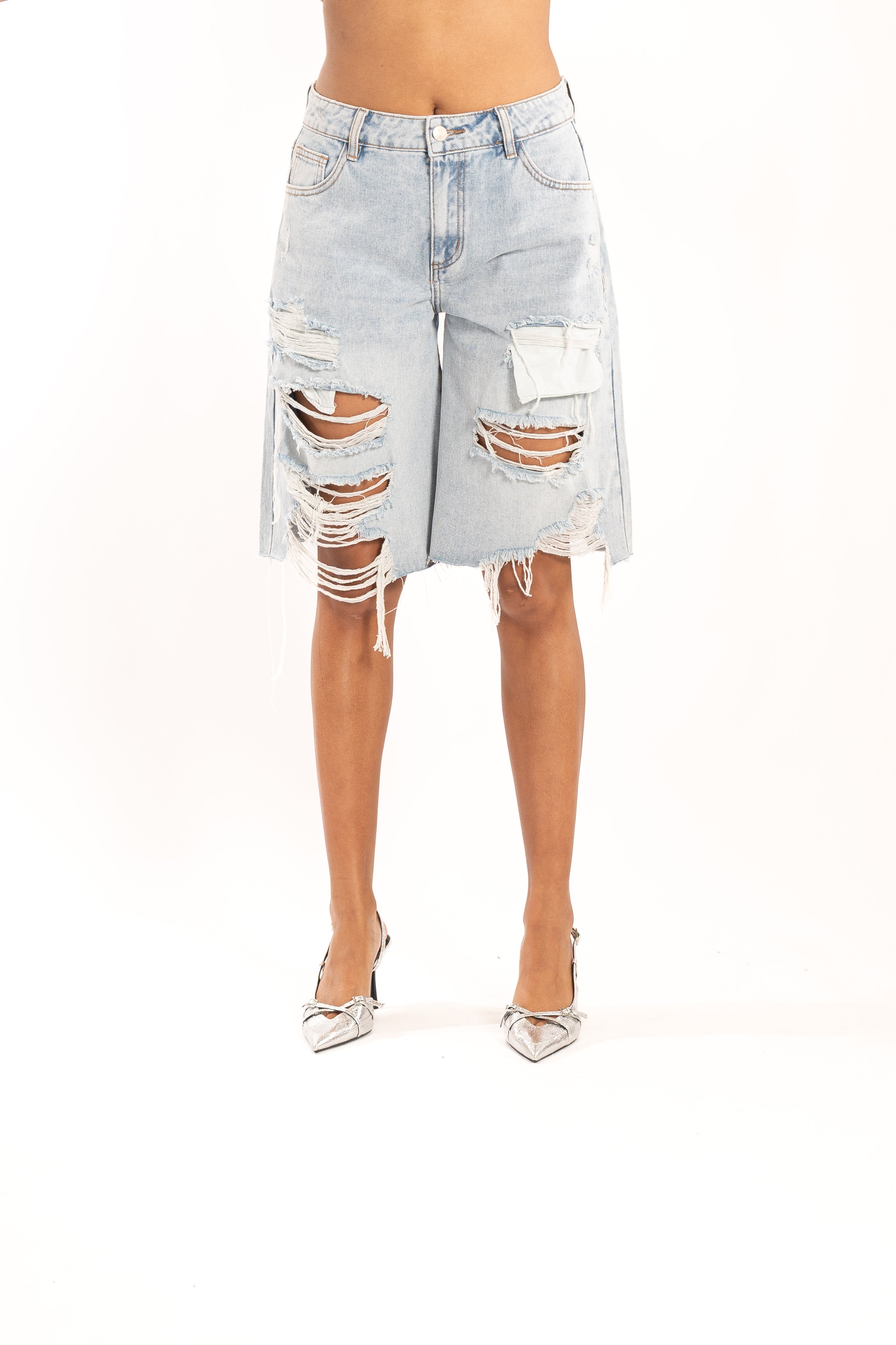 Zara Ripped Bermuda