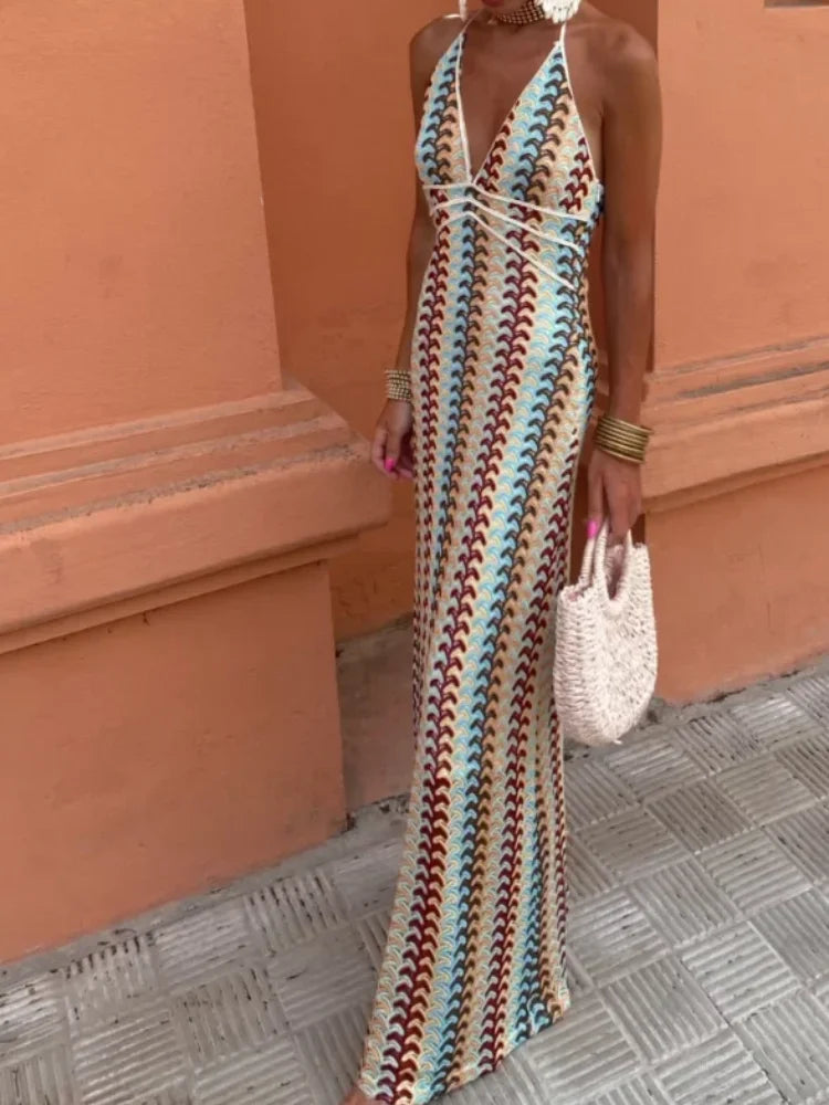 Niveah™ | Veter Print Maxi Jurk