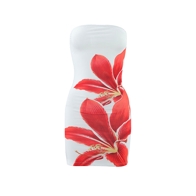 Maëva ™ | Tube bloemenprint  korte jurk