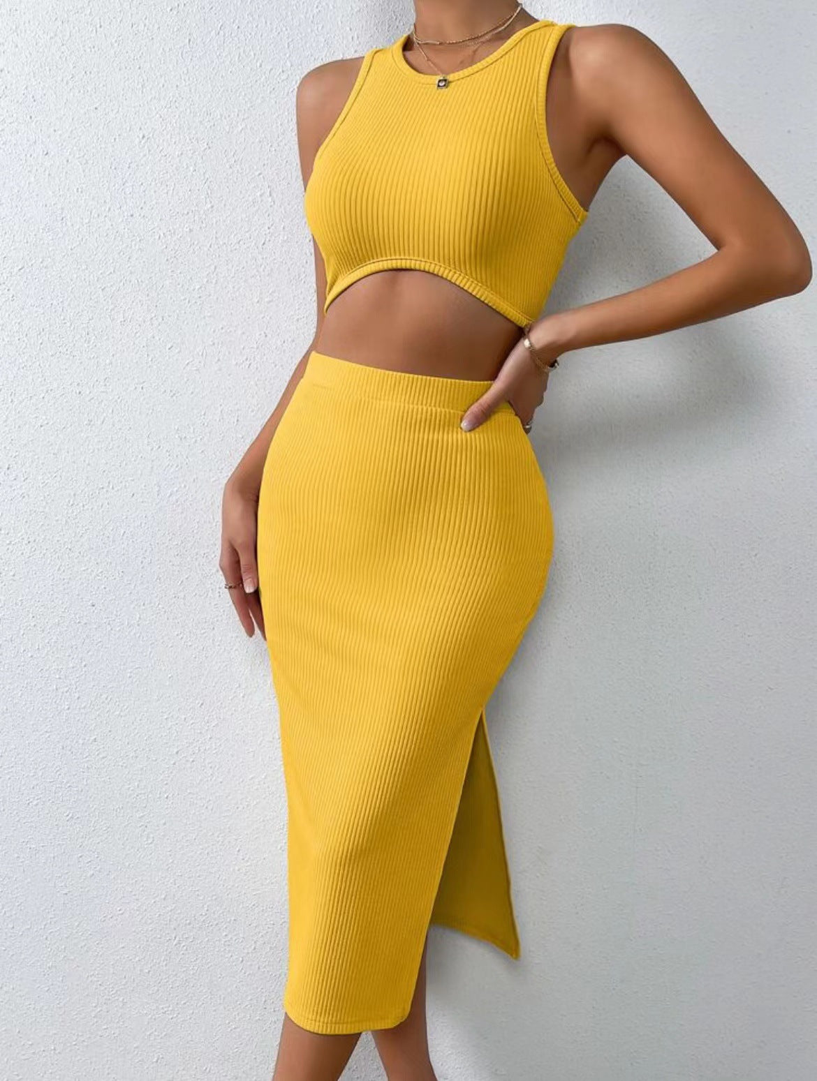 Nalah™ | Tweedelige Gebreide Rok Set