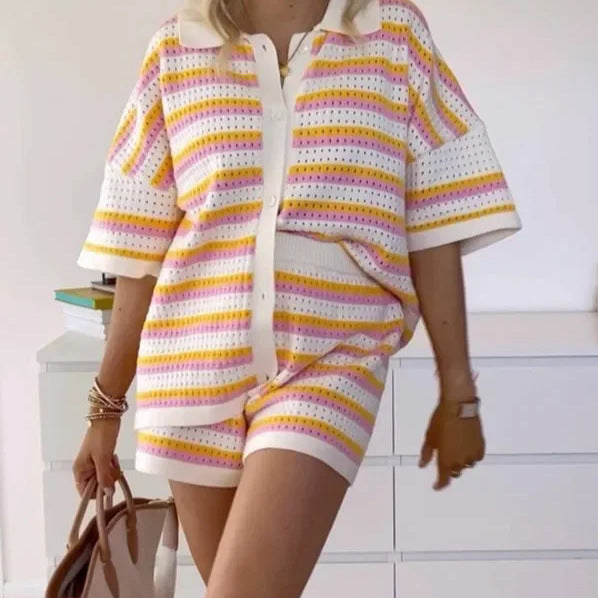 Catalina™ | Gestreept Short Set