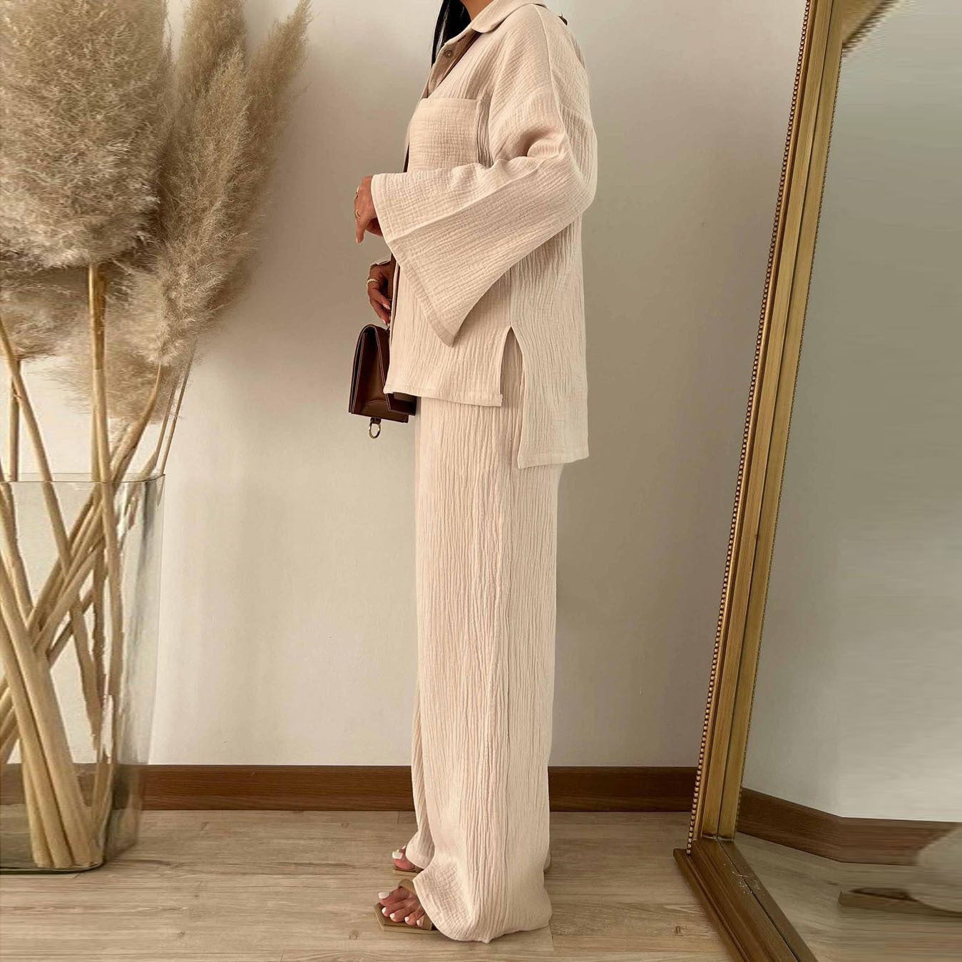 Rafaela - Wijde Pijpen Broek Set