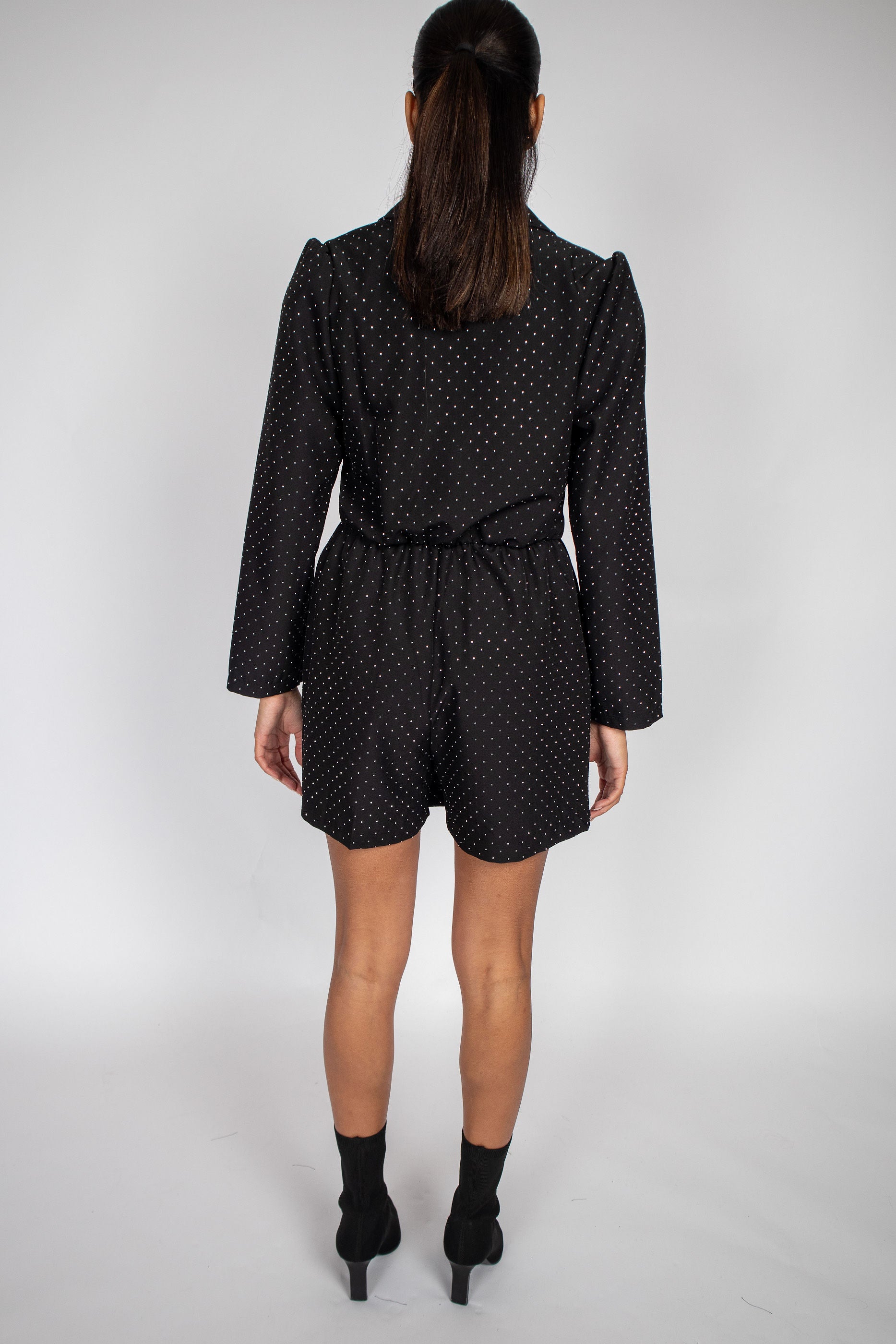 Playsuit Strass Zwart