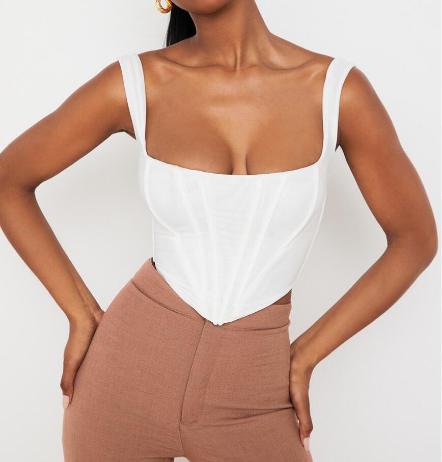 Fashion Hot Girl Fish Bone Square Neck Nabelschnur Sling