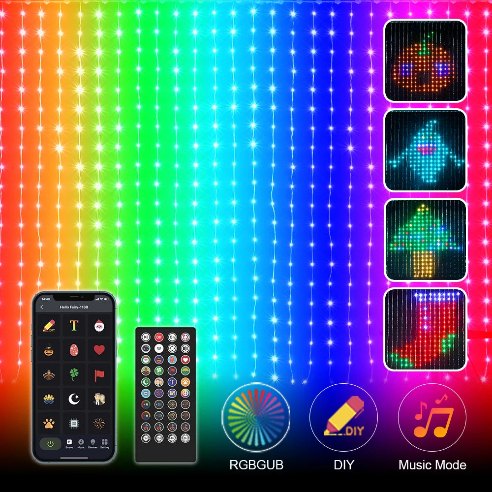 Smart LED Curtain™ | With Bluetooth APP control.