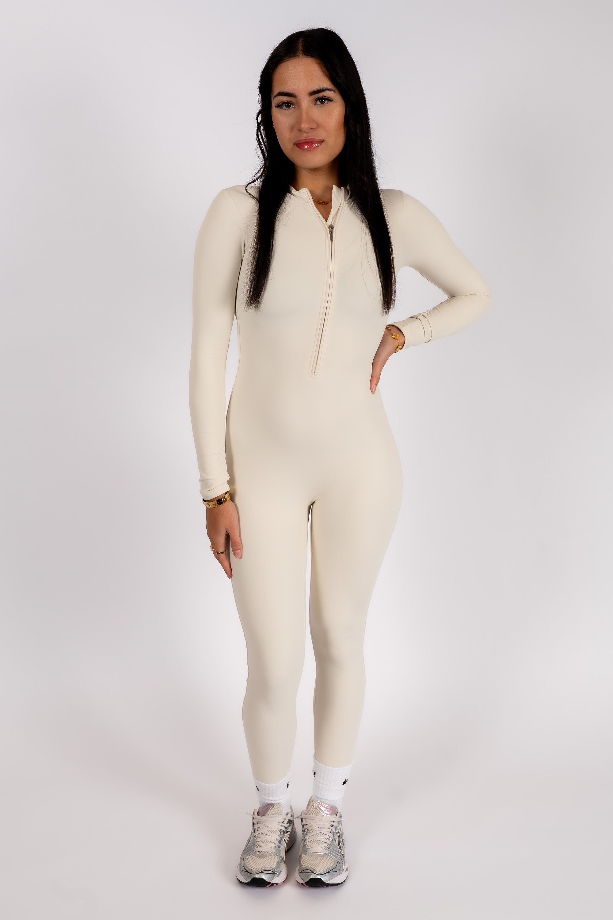 Winter Fleece Jumpsuit Beige